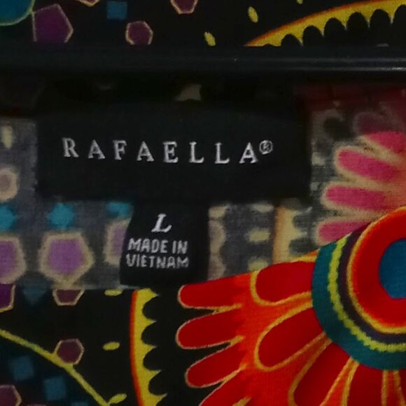 Rafaella Women's Sleeveless Mosaic Circles Print Tank Top Size Large - Picture 8 of 9